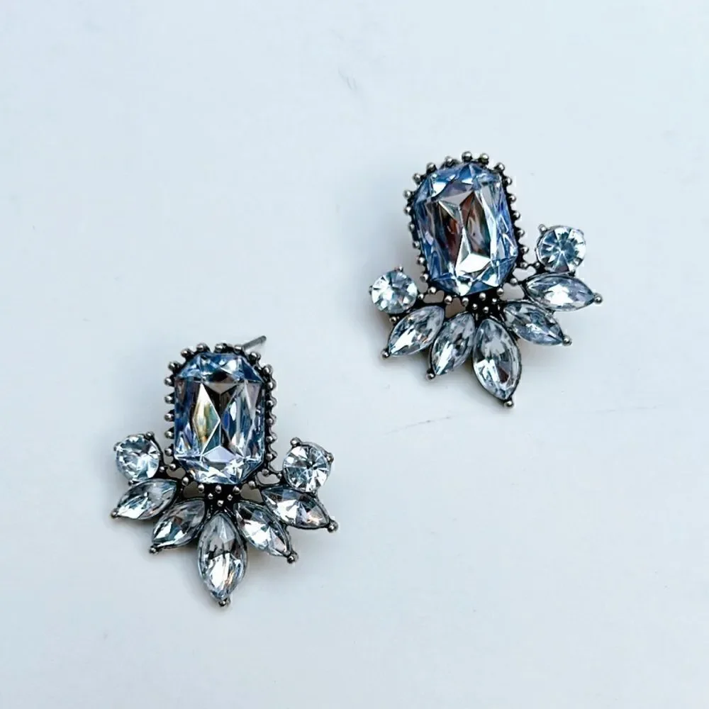 crystal decor stud earrings H12